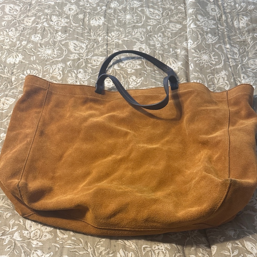 Mark & Graham Tan Suede Tote Bag